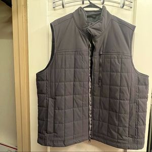 Orvis Vest Mens X Large Gray Quilted Full Zip Sleeveless Jacket Outdoor Casual